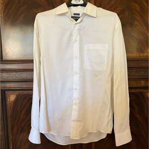 Pronto Uomo Modern Fit Queens Oxford Dress Shirt - White